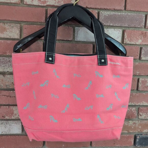 Be As You Are Glorious Shoes Embroidered Pink Tote Bag - Picture 5 of 5